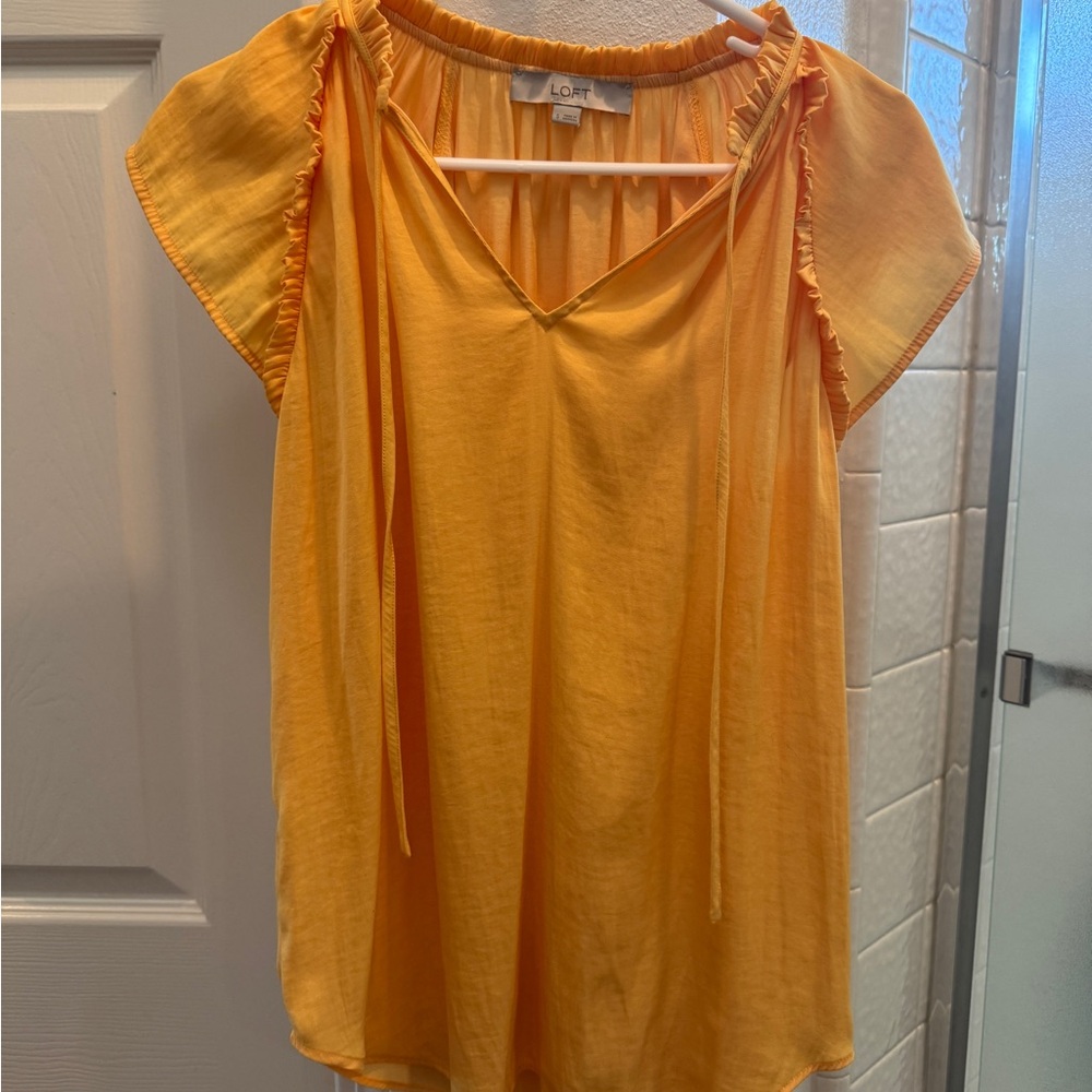 LOFT Women's Vibrant Yellow Blouse